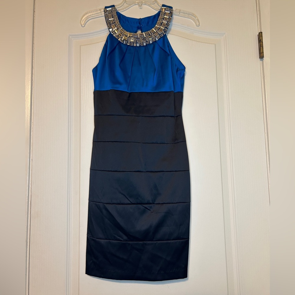 Women’s Navy and Black embellished dress dress